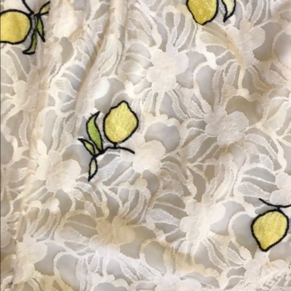 Anthro Floreat Lemon Lace Sleep Shorts Eyelash - Picture 7 of 8